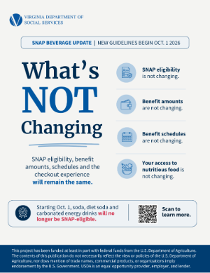 A flyer explaining what is not changing following October 1, 2026.